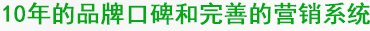 10年的生產(chǎn)技術(shù)和完善的營(yíng)銷(xiāo)系統